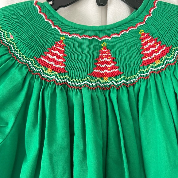 Rosalina collection Christmas tree 4T smocked dress. Like new! - Picture 2 of 4